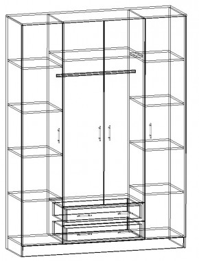 Шкаф 1600 мм София Квадро (Памир) в Нягани - nyagan.mebel-e96.ru