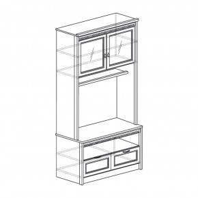 Шкаф многоцелевой Лючия 187 дуб оксфорд (Яна) в Нягани - nyagan.mebel-e96.ru