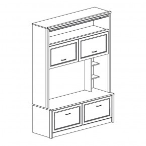 Шкаф многоцелевой Лючия 188 дуб оксфорд серый (Яна) в Нягани - nyagan.mebel-e96.ru