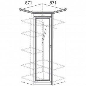 Шкаф угловой Флоренция 641 (Яна) в Нягани - nyagan.mebel-e96.ru