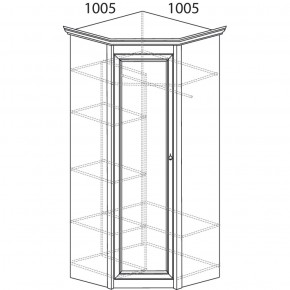 Шкаф угловой Флоренция 662 фасад глухой (Яна) в Нягани - nyagan.mebel-e96.ru