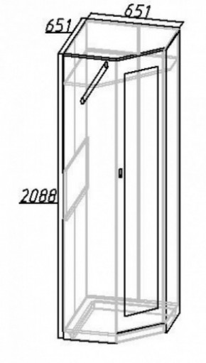 Шкаф угловой Комфорт 1 в Нягани - nyagan.mebel-e96.ru