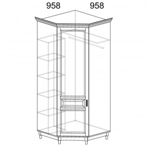 Шкаф угловой Прованс 418 (Яна) в Нягани - nyagan.mebel-e96.ru