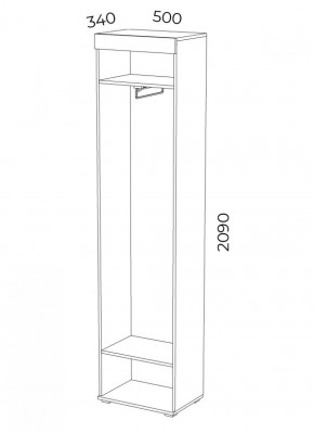 Шкаф ЗШ-5-1-L Зетта в Нягани - nyagan.mebel-e96.ru