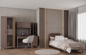 Кровать Сиде 900 мм Мокко (рогожка) (СБК) в Нягани - nyagan.mebel-e96.ru