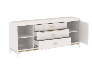 Комод широкий Сиде Белый (СБК) в Нягани - nyagan.mebel-e96.ru