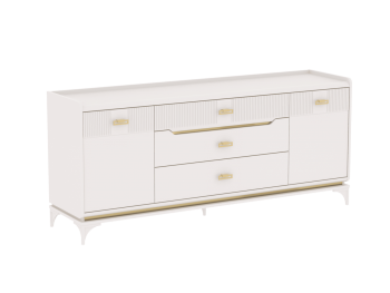 Комод широкий Сиде Белый (СБК) в Нягани - nyagan.mebel-e96.ru