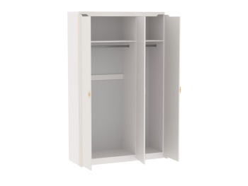 Шкаф 1400 мм 3-дверный Сиде Белый (СБК) в Нягани - nyagan.mebel-e96.ru