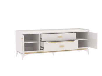 Тумба ТВ Сиде, Белый (СБК) в Нягани - nyagan.mebel-e96.ru