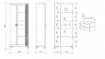 Пенал со стеклом широкий NEW Сиде Белый (СБК) в Нягани - nyagan.mebel-e96.ru
