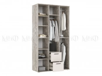 Шкаф 1200 мм Сильвия, дуб юкон/белый (Миф) в Нягани - nyagan.mebel-e96.ru