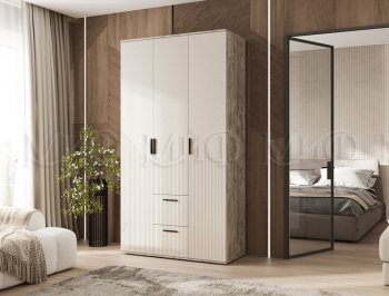 Шкаф 1200 мм Сильвия, дуб юкон/кашемир (Миф) в Нягани - nyagan.mebel-e96.ru