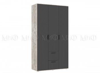 Шкаф 1200 мм Сильвия, дуб юкон/графит (Миф) в Нягани - nyagan.mebel-e96.ru