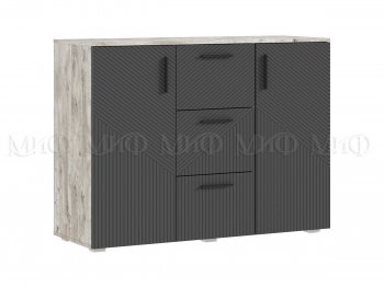 Комод Сильвия, дуб юкон/графит (Миф) в Нягани - nyagan.mebel-e96.ru