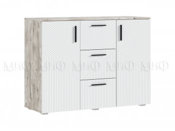 Комод Сильвия, дуб юкон/белый (Миф) в Нягани - nyagan.mebel-e96.ru