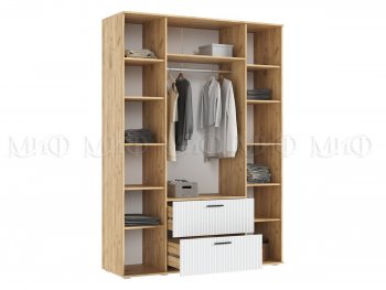 Шкаф 1600 мм Сильвия, крафт/белый (Миф) в Нягани - nyagan.mebel-e96.ru