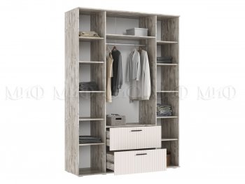 Шкаф 1600 мм Сильвия, дуб юкон/кашемир (Миф) в Нягани - nyagan.mebel-e96.ru