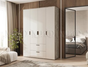 Шкаф 1600 мм Сильвия, дуб юкон/кашемир (Миф) в Нягани - nyagan.mebel-e96.ru
