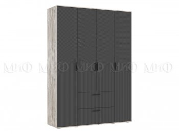 Шкаф 1600 мм Сильвия, дуб юкон/графит (Миф) в Нягани - nyagan.mebel-e96.ru