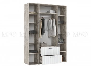 Шкаф 1600 мм Сильвия, дуб юкон/белый (Миф) в Нягани - nyagan.mebel-e96.ru