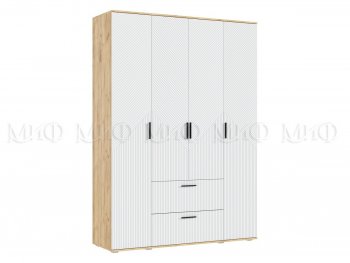 Шкаф 1600 мм Сильвия, крафт/белый (Миф) в Нягани - nyagan.mebel-e96.ru