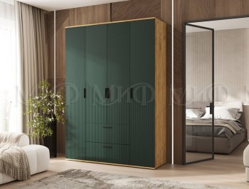 Шкаф 1600 мм Сильвия, крафт/грин (Миф) в Нягани - nyagan.mebel-e96.ru