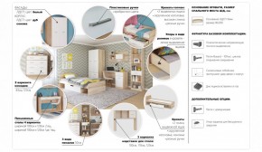 Система Стелс Полка-Надставка стола 120 Дуб сонома/Белый в Нягани - nyagan.mebel-e96.ru