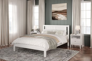 Кровать из массива Сканди белый античный (БМ) в Нягани - nyagan.mebel-e96.ru