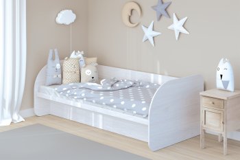 Кровать с подъемным механизмом Сказка, ясень (Зарон) в Нягани - nyagan.mebel-e96.ru
