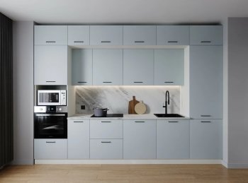 Кухонный гарнитур Смоки 3400 мм МДФ (Санвут) в Нягани - nyagan.mebel-e96.ru