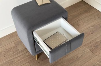 Тумба прикроватная Софи 2 графит (Мебельсон) в Нягани - nyagan.mebel-e96.ru