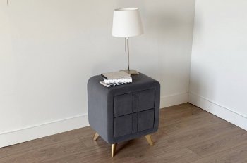 Тумба прикроватная Софи 2 графит (Мебельсон) в Нягани - nyagan.mebel-e96.ru
