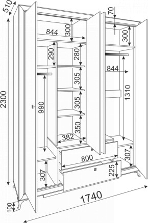 Спальный гарнитур Саванна модульный (Риннер) в Нягани - nyagan.mebel-e96.ru