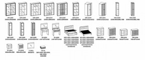 Спальный гарнитур ЛУНА (модульный)  Бодега белая в Нягани - nyagan.mebel-e96.ru