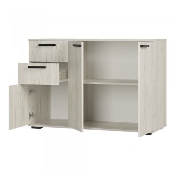 Комод Стандарт 3 NEW крафт белый (БТС) в Нягани - nyagan.mebel-e96.ru