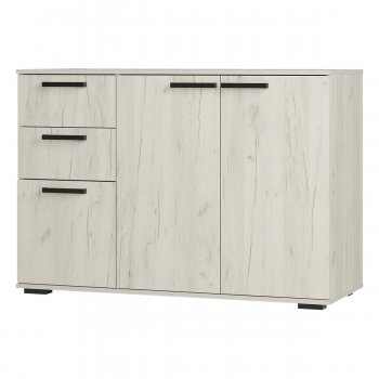 Комод Стандарт 3 NEW крафт белый (БТС) в Нягани - nyagan.mebel-e96.ru