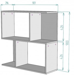 Стеллаж S35 (Белый) в Нягани - nyagan.mebel-e96.ru