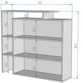 Стеллаж S37 (Белый) в Нягани - nyagan.mebel-e96.ru