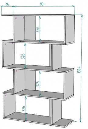 Стеллаж S48 (Белый) в Нягани - nyagan.mebel-e96.ru