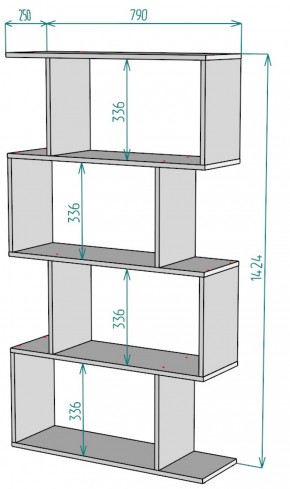 Стеллаж S52 (Белый) в Нягани - nyagan.mebel-e96.ru