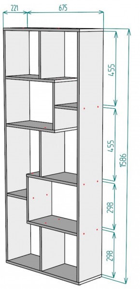 Стеллаж S8 (Белый) в Нягани - nyagan.mebel-e96.ru