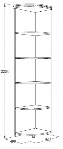 Стеллаж угловой Ольга-13 (400*562) в Нягани - nyagan.mebel-e96.ru