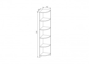 Стеллаж угловой  Сканди, СДУ370.1 (ДСВ) в Нягани - nyagan.mebel-e96.ru