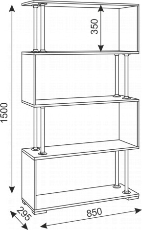 Стеллаж Зигзаг-2 (Риннер) в Нягани - nyagan.mebel-e96.ru