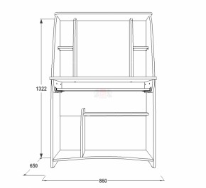 Стол компьютерный СК 3 в Нягани - nyagan.mebel-e96.ru