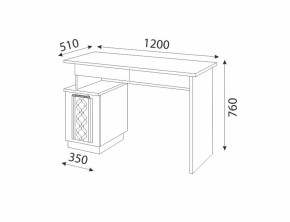 Письменный стол прямой М17 Тиффани (Риннер) в Нягани - nyagan.mebel-e96.ru