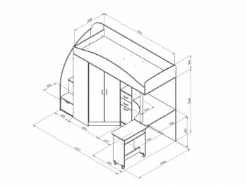 Кровать-чердак Теремок 1 Гранд белый/розовый (ФМ) в Нягани - nyagan.mebel-e96.ru