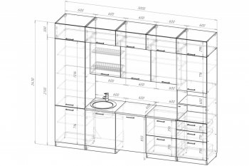 Кухонный гарнитур Терция экстра 5 3000 мм (Герда) в Нягани - nyagan.mebel-e96.ru