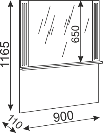 Стол туалетный с зеркалом М36+М37 Тиффани (Риннер) в Нягани - nyagan.mebel-e96.ru