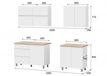 Кухонный гарнитур Токио 2000 мм (СВ) в Нягани - nyagan.mebel-e96.ru